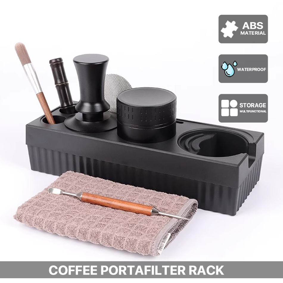 Coffee Knock Box - 51/53/58mm ABS Coffee Portafilter Rack Distributor