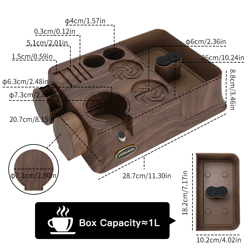 KISSHOME Espresso Tamper Stati - Coffee Knock Box review and price