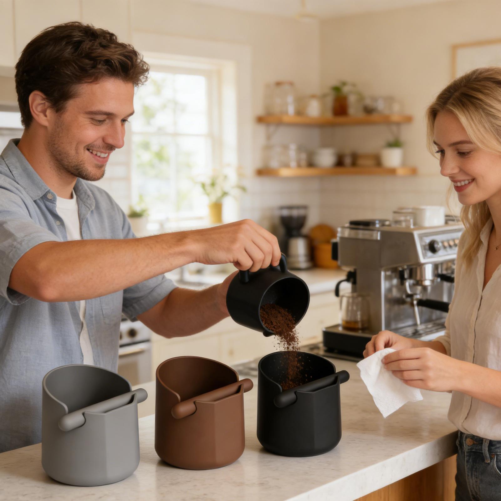 Coffee grounds tapping box wit - Coffee Knock Box review and price